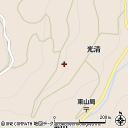 徳島県東みよし町（三好郡）東山（光清）周辺の地図