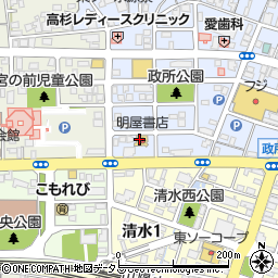 株式会社明屋書店　富田店周辺の地図