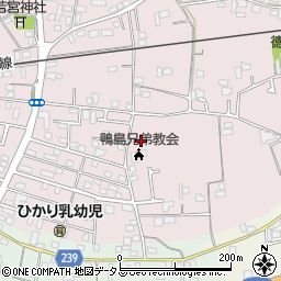 徳島県吉野川市鴨島町喜来184周辺の地図