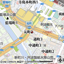 眼鏡市場徳島元町店周辺の地図