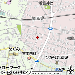 徳島県吉野川市鴨島町喜来358-12周辺の地図