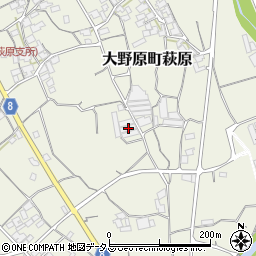 香川県観音寺市大野原町萩原1134周辺の地図