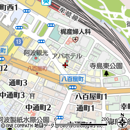 徳島県徳島市一番町2丁目周辺の地図