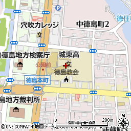 徳島県立城東高等学校周辺の地図