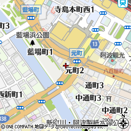 三菱ＵＦＪ銀行徳島支店周辺の地図