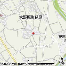 香川県観音寺市大野原町萩原915周辺の地図