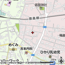 徳島県吉野川市鴨島町喜来363-31周辺の地図