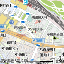 徳島県徳島市一番町周辺の地図
