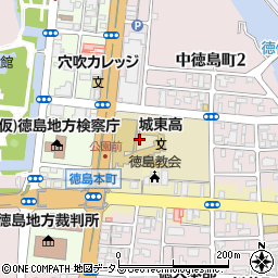 徳島県　高等学校文化連盟周辺の地図