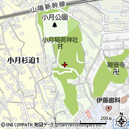 山口県下関市小月公園町周辺の地図