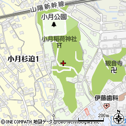 山口県下関市小月公園町周辺の地図
