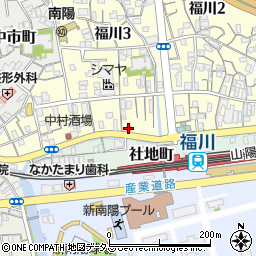 南陽福川郵便局周辺の地図