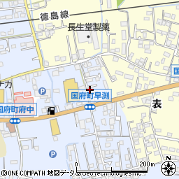 徳島県徳島市国府町早淵5-3周辺の地図