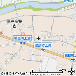 徳島県吉野川市鴨島町上浦75周辺の地図