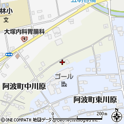 徳島県阿波市阿波町中川原18周辺の地図