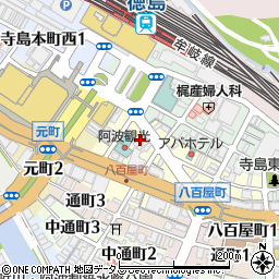 ヨコミネ式駅前教室　徳島校周辺の地図