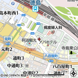 徳島県徳島市一番町3丁目28周辺の地図