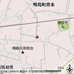 徳島県吉野川市鴨島町喜来159-1周辺の地図