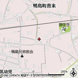 徳島県吉野川市鴨島町喜来158周辺の地図