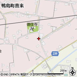 徳島県吉野川市鴨島町喜来77周辺の地図