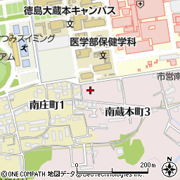 徳島県徳島市南蔵本町3丁目8周辺の地図