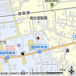 徳島県徳島市国府町早淵2-2周辺の地図