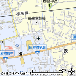 徳島県徳島市国府町早淵2-3周辺の地図