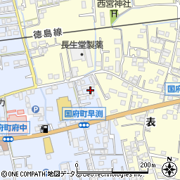 徳島県徳島市国府町早淵3周辺の地図