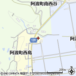 徳島県阿波市阿波町西島88周辺の地図