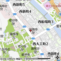 徳島新聞　徳島新聞販売店山手専売所周辺の地図