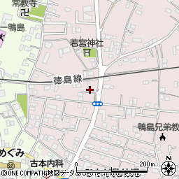徳島県吉野川市鴨島町喜来379周辺の地図