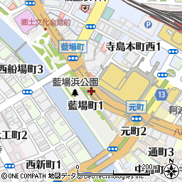 〒770-0835 徳島県徳島市藍場町の地図