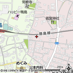 徳島県吉野川市鴨島町喜来374周辺の地図