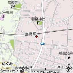徳島県吉野川市鴨島町喜来378-2周辺の地図