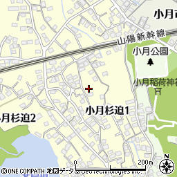 〒750-1145 山口県下関市小月杉迫の地図