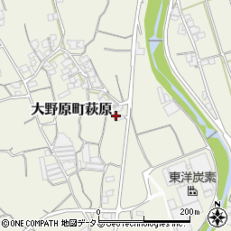 香川県観音寺市大野原町萩原880周辺の地図
