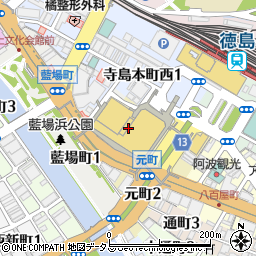 徳島市役所　市民文化部・市民生活相談課消費生活センター周辺の地図