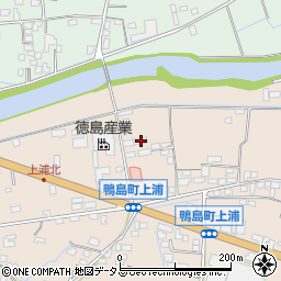 徳島県吉野川市鴨島町上浦117周辺の地図