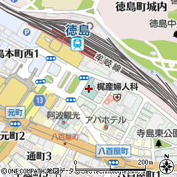 ダイワロイネットホテル徳島駅前周辺の地図