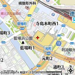 徳島市役所経済部　徳島市観光案内ステーション周辺の地図