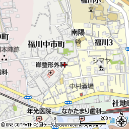 山口県周南市福川中市町6-17周辺の地図