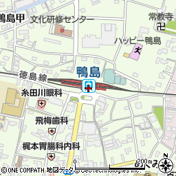 セブンイレブンＫｉｏｓｋ鴨島駅店周辺の地図