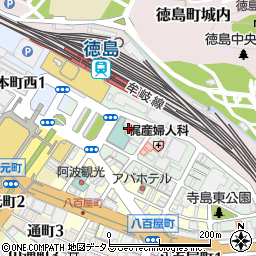徳島駅前濱口ビル駐車場管理事務所周辺の地図