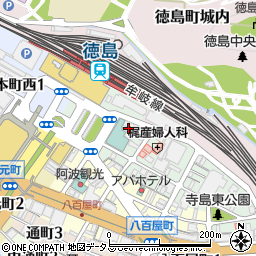 徳島駅前濱口ビル駐車場周辺の地図
