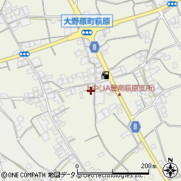 香川県観音寺市大野原町萩原1308周辺の地図