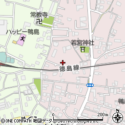 徳島県吉野川市鴨島町喜来388周辺の地図
