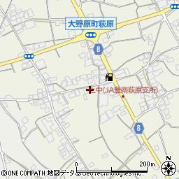 香川県観音寺市大野原町萩原1309周辺の地図