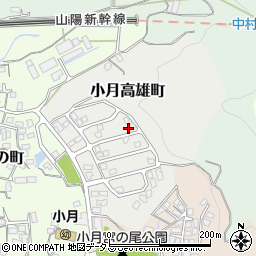 〒750-1133 山口県下関市小月高雄町の地図