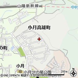 山口県下関市小月高雄町周辺の地図