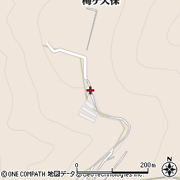 徳島県美馬市美馬町梅ヶ久保周辺の地図